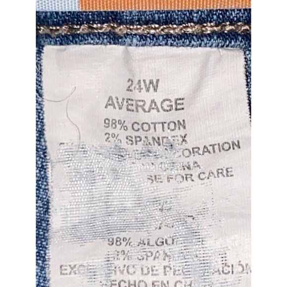 Just My Size JMS Classic Womens 24W Blue Denim Jeans Cotton Blend Average Fit - Picture 3 of 7